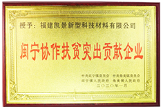 2020年度閩寧協(xié)作扶貧突出貢獻(xiàn)企業(yè)
